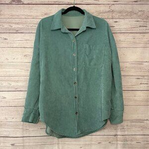 Unbranded Turquoise Corduroy Shacket Large